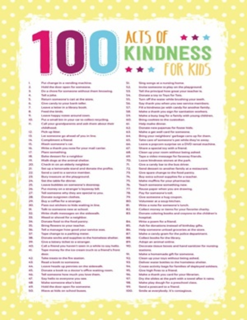 100 Acts of Kindness for Kids-Poster